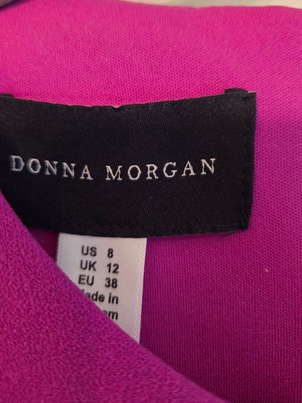 Donna Morgan Size 8 Raspberry Dress - Picture 4 of 6